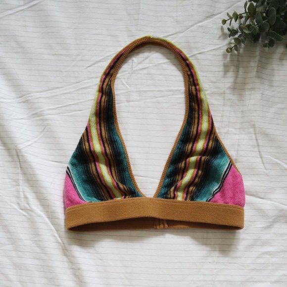 UO Out From Under Terry Halter Beach Bralette - M - Picture 2 of 5